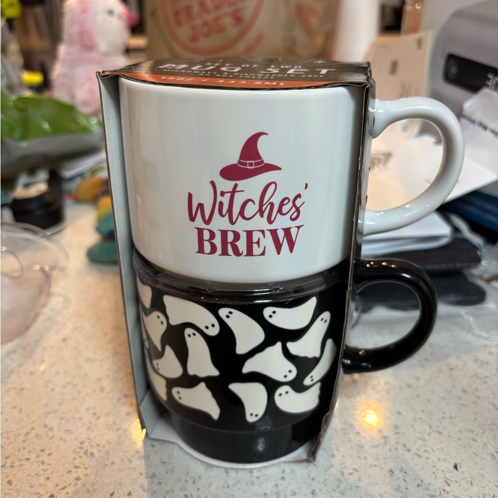 Witches' Brew Ghost Mug Set